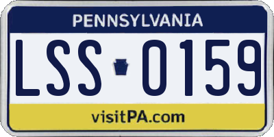 PA license plate LSS0159