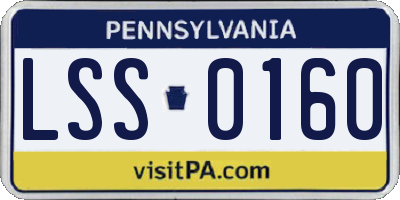 PA license plate LSS0160