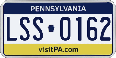 PA license plate LSS0162