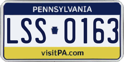 PA license plate LSS0163