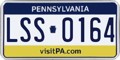 PA license plate LSS0164
