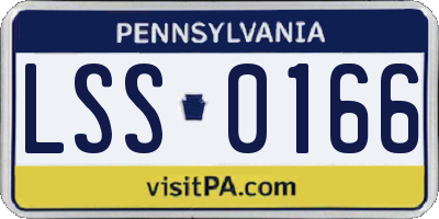 PA license plate LSS0166