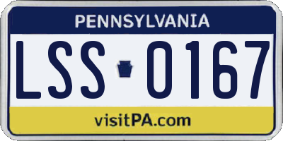 PA license plate LSS0167