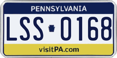 PA license plate LSS0168