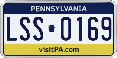 PA license plate LSS0169