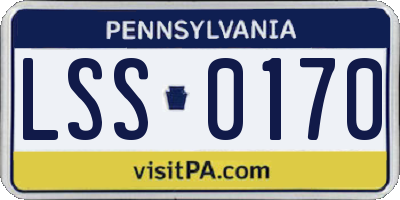 PA license plate LSS0170