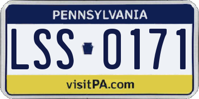 PA license plate LSS0171