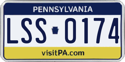 PA license plate LSS0174