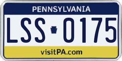 PA license plate LSS0175
