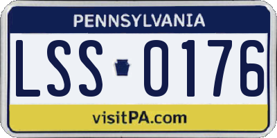 PA license plate LSS0176