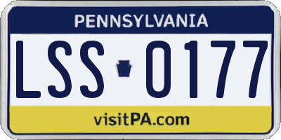 PA license plate LSS0177