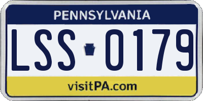 PA license plate LSS0179