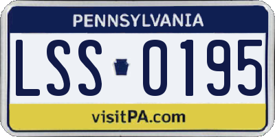 PA license plate LSS0195