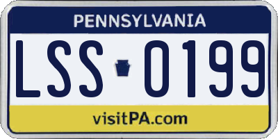PA license plate LSS0199