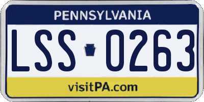 PA license plate LSS0263