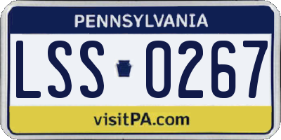 PA license plate LSS0267