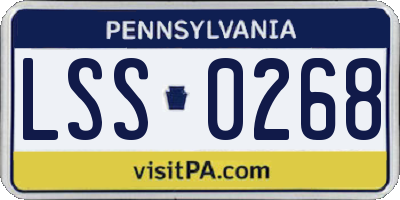 PA license plate LSS0268