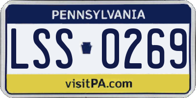 PA license plate LSS0269
