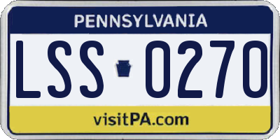 PA license plate LSS0270