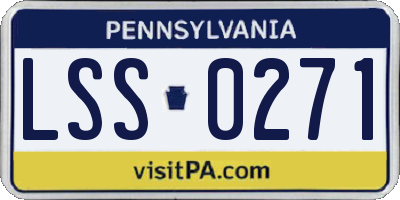 PA license plate LSS0271