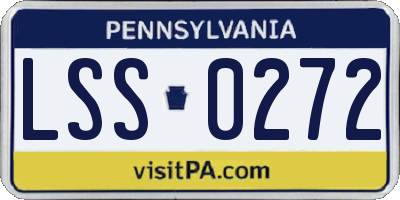 PA license plate LSS0272