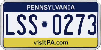 PA license plate LSS0273