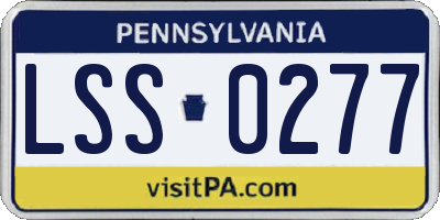 PA license plate LSS0277