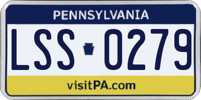 PA license plate LSS0279