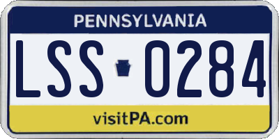 PA license plate LSS0284