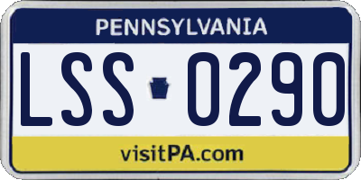 PA license plate LSS0290