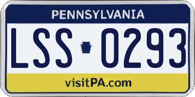 PA license plate LSS0293