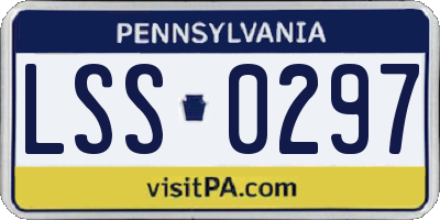 PA license plate LSS0297