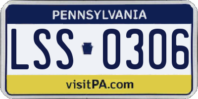 PA license plate LSS0306