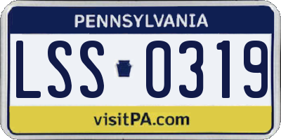 PA license plate LSS0319