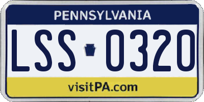PA license plate LSS0320