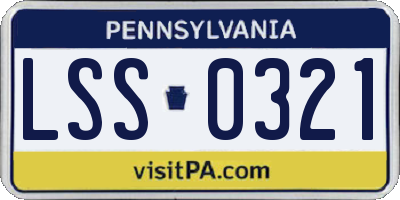 PA license plate LSS0321