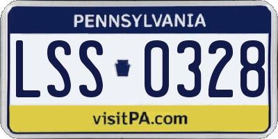 PA license plate LSS0328