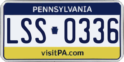 PA license plate LSS0336