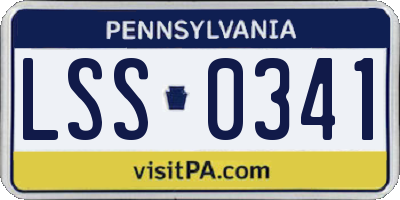 PA license plate LSS0341