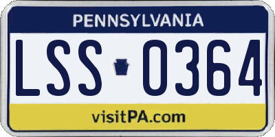 PA license plate LSS0364