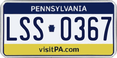 PA license plate LSS0367