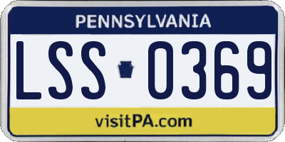 PA license plate LSS0369