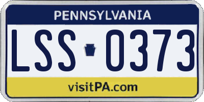 PA license plate LSS0373