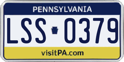PA license plate LSS0379