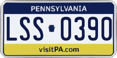 PA license plate LSS0390