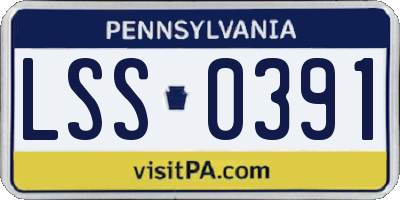 PA license plate LSS0391