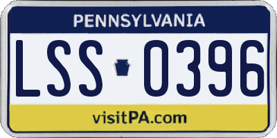 PA license plate LSS0396