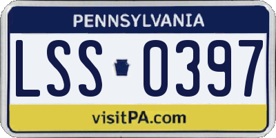 PA license plate LSS0397