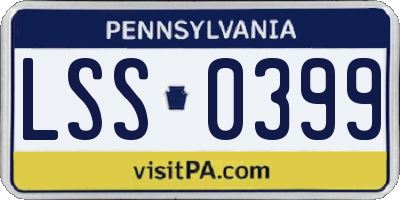 PA license plate LSS0399