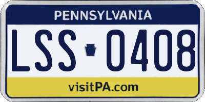 PA license plate LSS0408